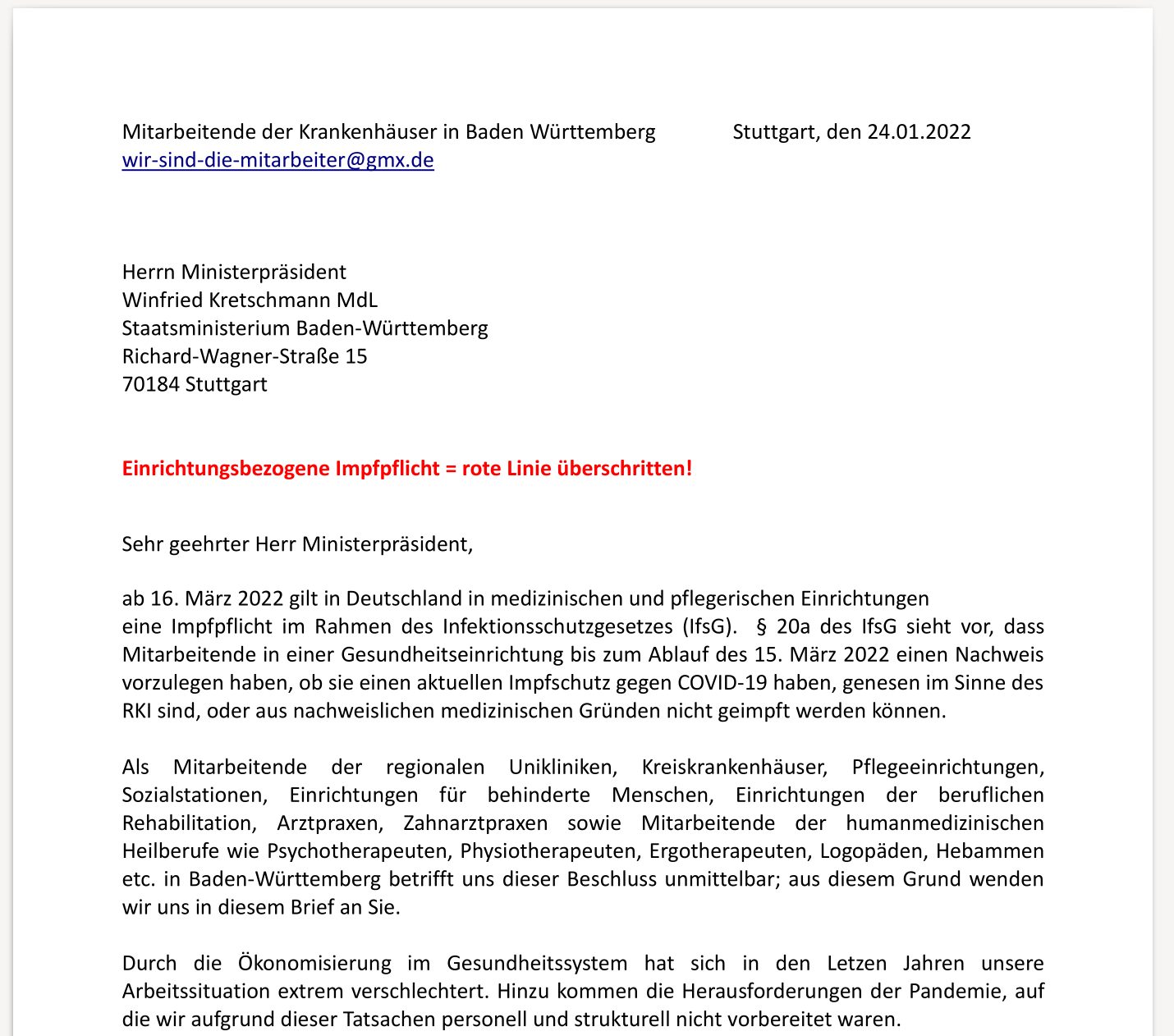 Offener Brief mit Unterstützerliste für Baden-Württemberg