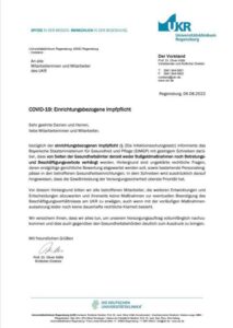 UKR Regensburg bittet ungeimpfte Mitarbeiter nicht zu kündigen – betroffen sind wohl 250 Mitarbeiter
