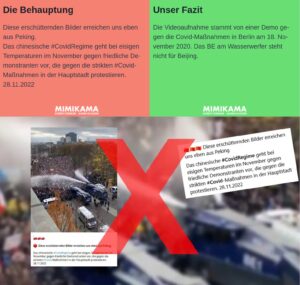 Mimikama veröffentlicht brisanten Faktencheck und stellt klar: „Nein, keine Wasserwerfer-Bilder aus Beijing“