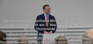 Mysteriöse Stimme unterbricht Rede von Spahn: Schweizer Zuschauer stellt die Demokratie in Deutschland in Frage!