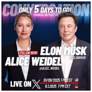 Save the date: Musk im Gespräch mit Weidel