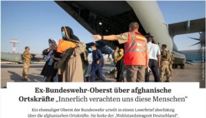 Oberst Dr. Sarholz über Ortskräfte: „Innerlich verachten uns diese Menschen, …“
